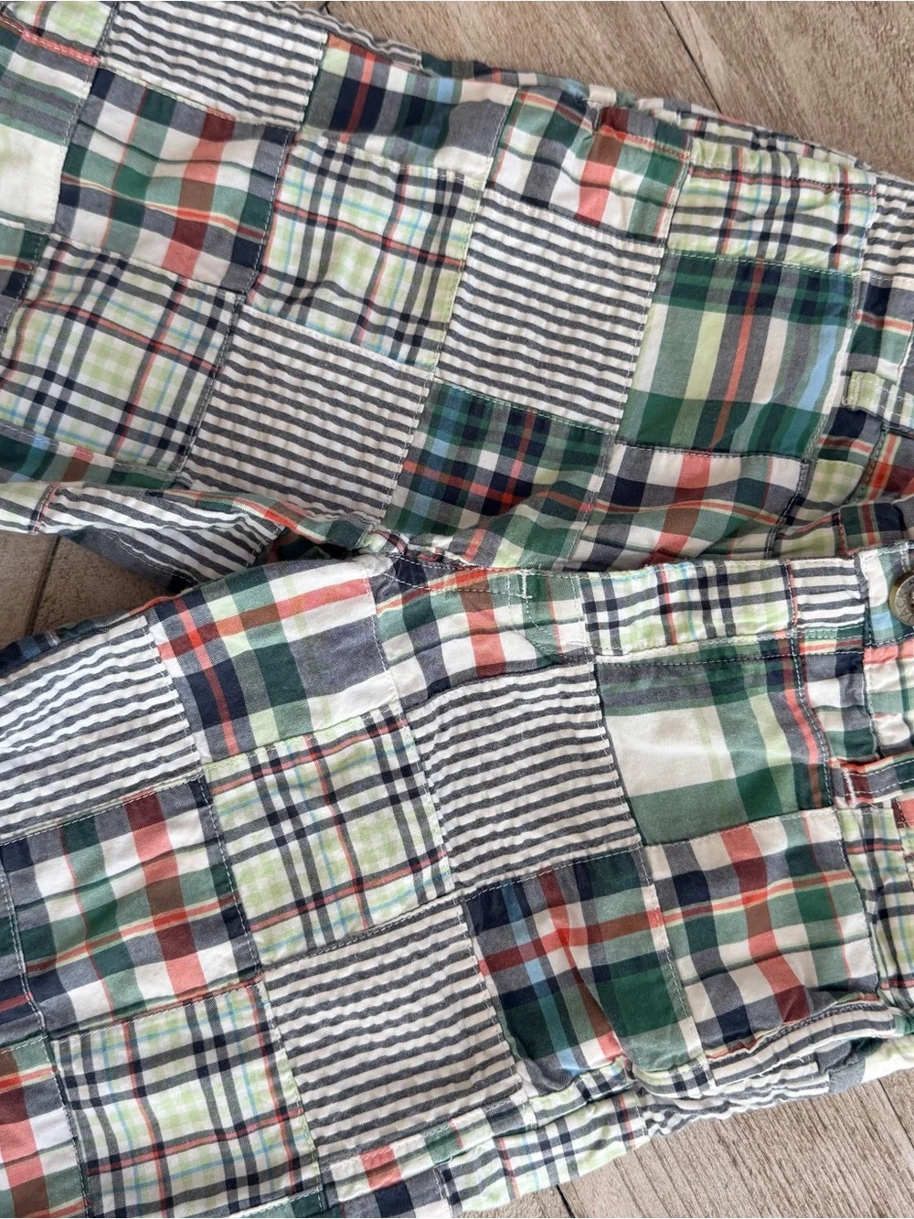 Kids Patchwork Plaid Shorts - Madras plaid Ralph Lauren look for kids